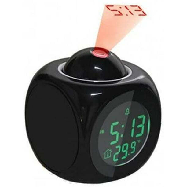 LCD Time Temp Diplay Alarm Clock Wall Projection Multifunctional Voice Talking 